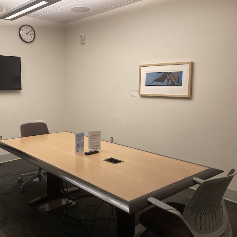 Photo of a conference style study room